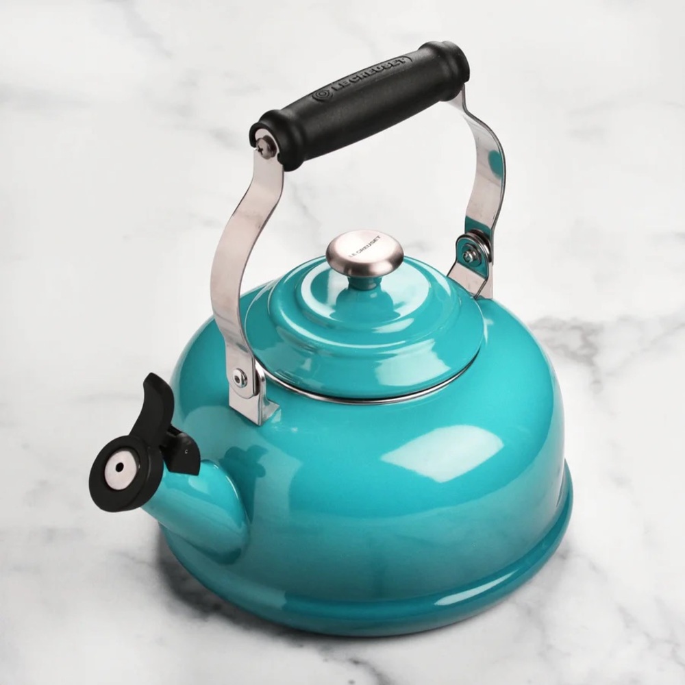 Le Creuset tea kettle Caribbean blue